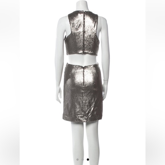 Halston Heritage V-Neck Mini Dress - Picture 3 of 3